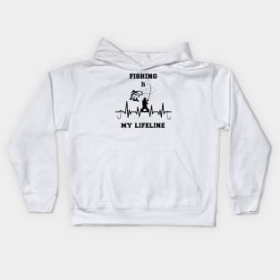 Fishing is my lifeline Kids Hoodie